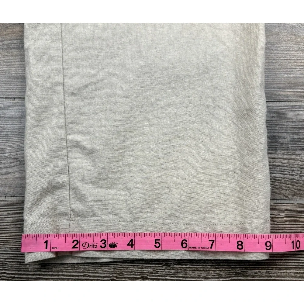 Cubavera Pants Mens L Beige Linen Blend‎ Resort Beach Casual Trousers 38x29